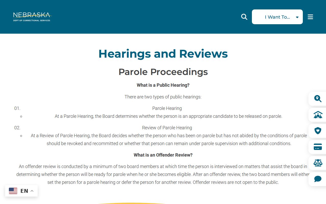Franklin criminal record research through Nebraska parole hearings and reviews