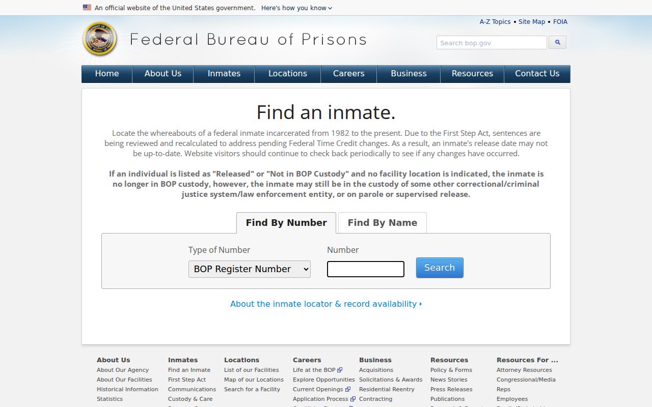 Hildreth criminal record search distinction from the federal prisoner locator