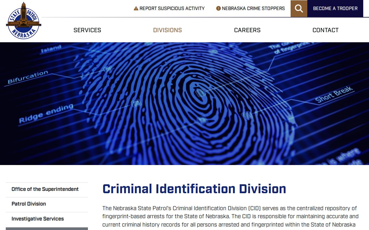 Franklin County criminal records flow to Nebraska Criminal Identification Division