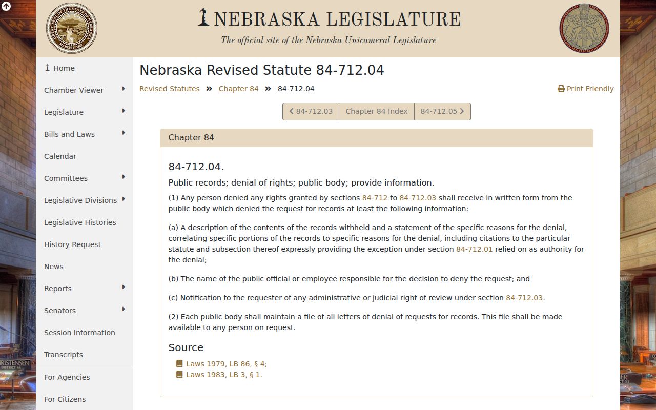 Franklin County criminal records request response and cost law